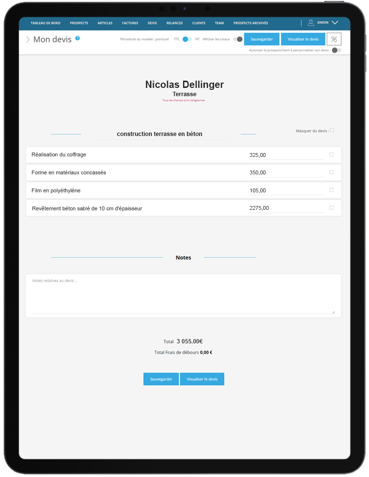 Devizen : configurateur de devis